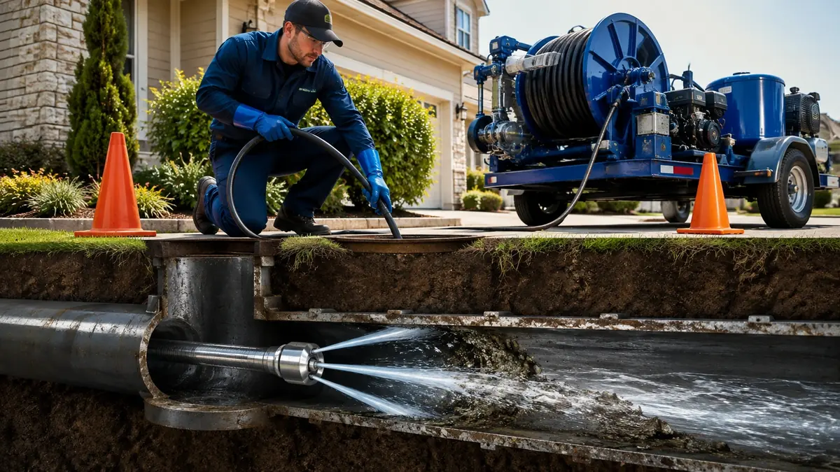 Main Sewer Line Hydro Jet Cleaning in Pine Mountain Club