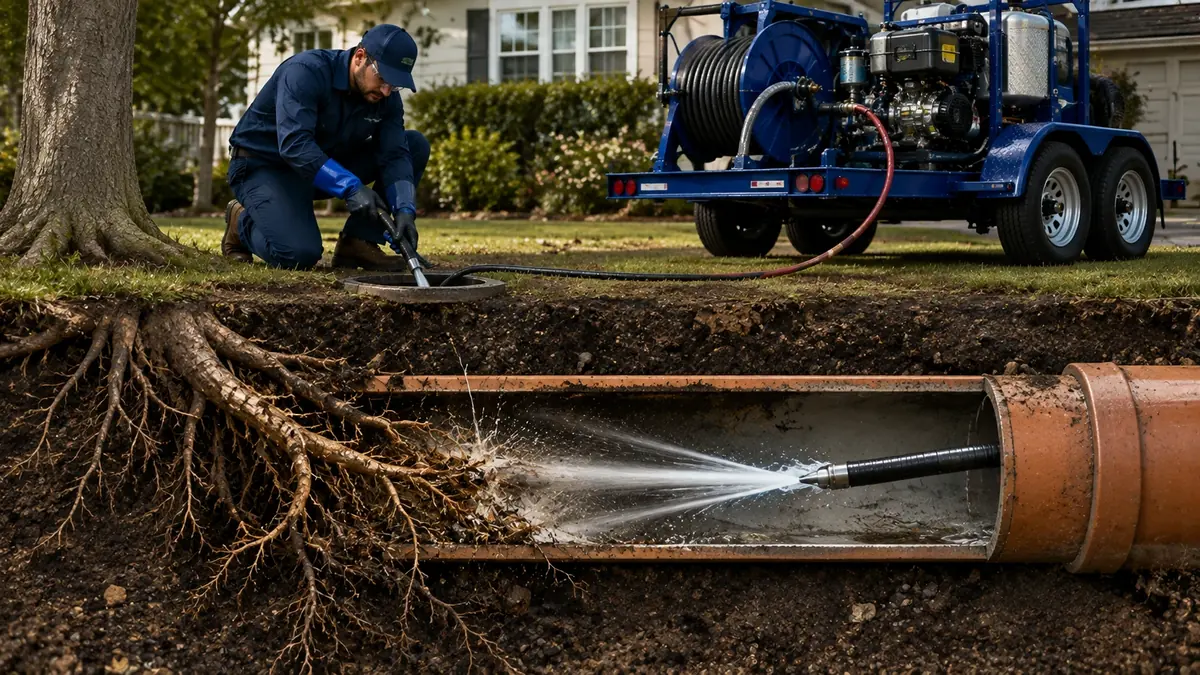 Tree Root Removal with Hydro Jetting in Pine Mountain Club